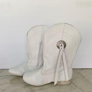 white drill team boots